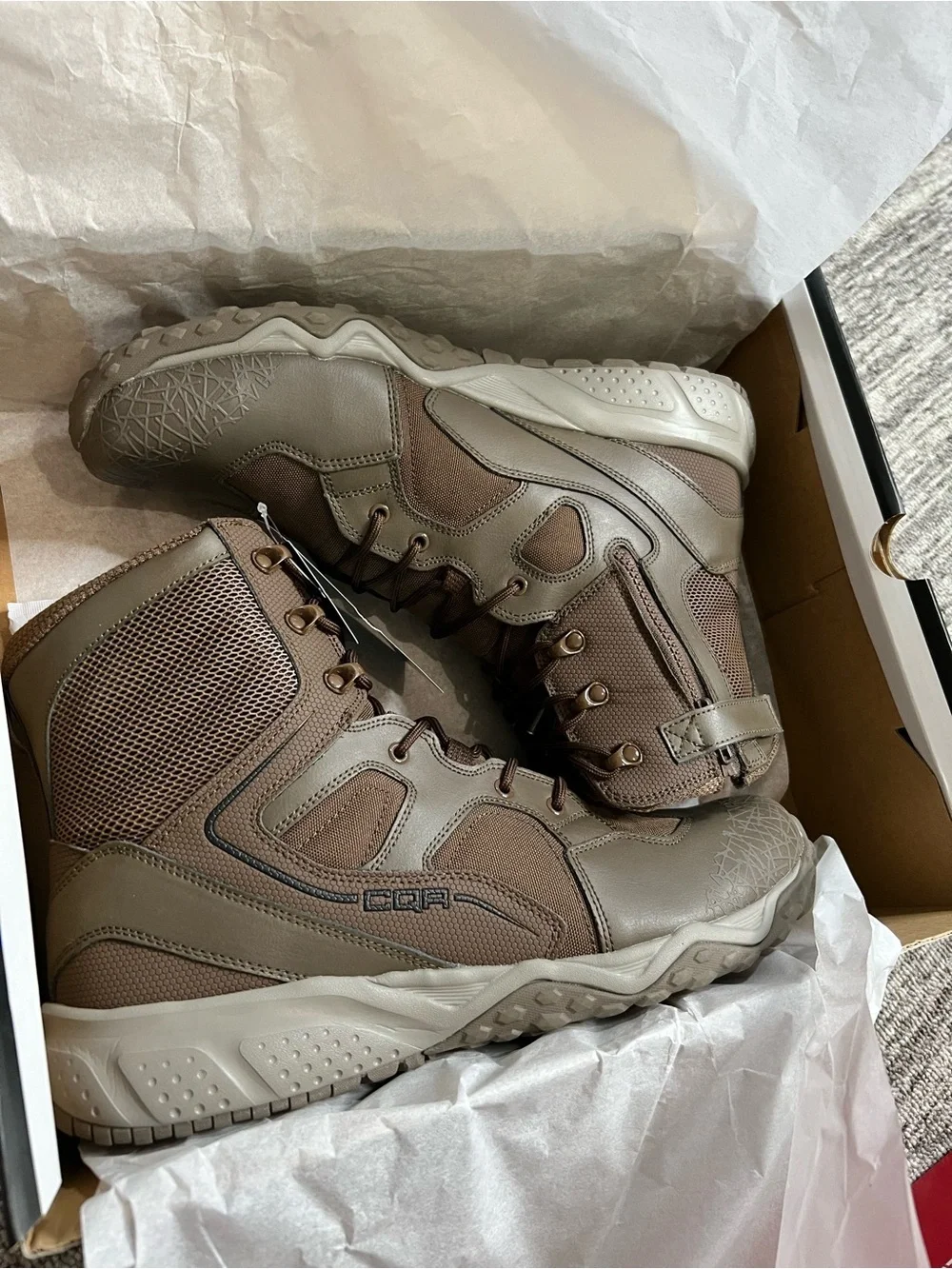 CQR Tactical Cowhide Duratex Combat Boots Size 13